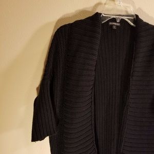 heavy black cardigan